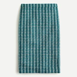 J. Crew Emerald Tweed Skirt